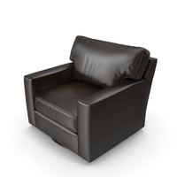 Crate and Barrel - Axis Leather Swivel Chair PNG & PSD Images