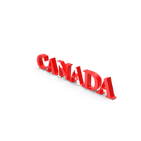 Canada Text with Flag PNG & PSD Images