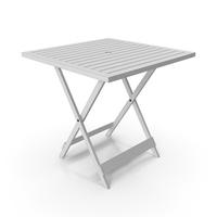 Crate and Barrel - Deck White Folding Table PNG & PSD Images