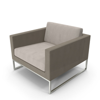 Crate and Barrel - Dune Lounge Chair with Sunbrella Taupe Cushion PNG & PSD Images