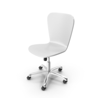 Crate and Barrel - Felix White Office Chair PNG & PSD Images