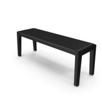 Crate and Barrel - Folio 52-inch Ebony Leather Bench PNG & PSD Images