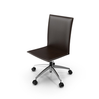 Crate and Barrel - Folio Chocolate Leather Office Chair PNG & PSD Images