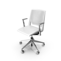 Crate and Barrel - Haworth Very White Office Chair PNG & PSD Images