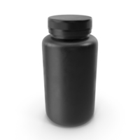 Plastic Pill Bottle Black PNG & PSD Images