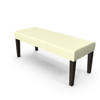 Crate And Barrel Lowe Ivory Leather Bench PNG & PSD Images