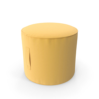Crate and Barrel - Outdoor Sunbrella Daffodil Bean Bag PNG & PSD Images