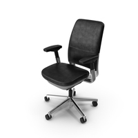 Crate and Barrel - Steelcase Amia in Design Black Leatherer PNG & PSD Images