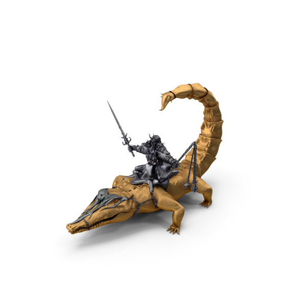 Golden Scorpigator Rider PNG & PSD Images