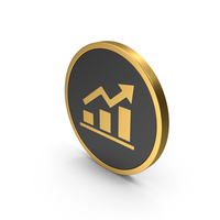 Gold Icon Graph Chart PNG & PSD Images