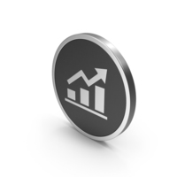 Silver Icon Graph Chart PNG & PSD Images