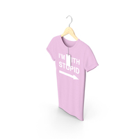 Female Crew Neck Hanging With Tag Pink Im With Stupid PNG & PSD Images
