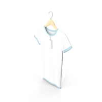 Female Crew Neck Hanging With Tag White and Blue PNG & PSD Images
