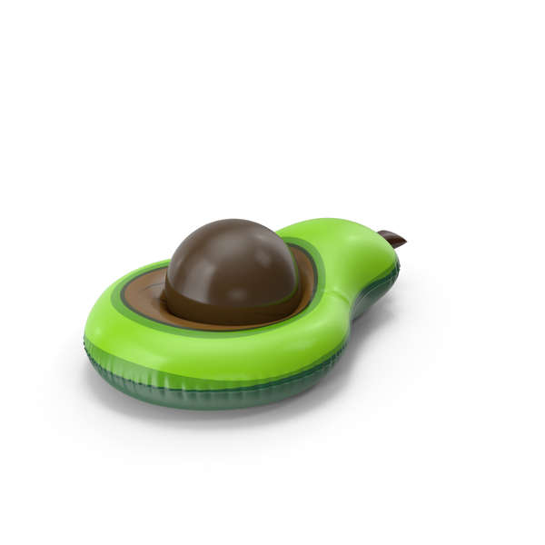 Green Avocado Pool Float with a Ball PNG & PSD Images