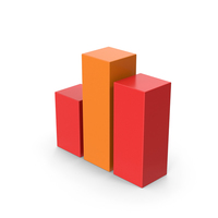 Symbol Graph Cube Red Orange PNG & PSD Images