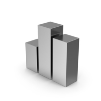 Symbol Graph Cube Silver PNG & PSD Images