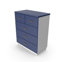 Chiffonier Commode Blue White PNG & PSD Images