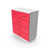 Chiffonier Commode White Red PNG & PSD Images