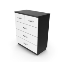 Chiffonier Commode White Black PNG & PSD Images