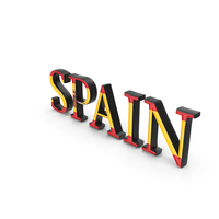 Spain Text with Flag PNG & PSD Images
