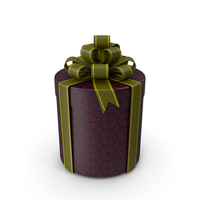 Gift Cylindrical Box PNG & PSD Images