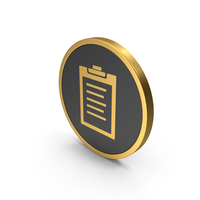 Gold Icon Clipboard PNG & PSD Images