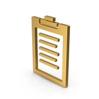 Symbol Clipboard Gold PNG & PSD Images