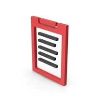 Symbol Clipboard Red PNG & PSD Images