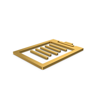 Gold Symbol Clipboard PNG & PSD Images