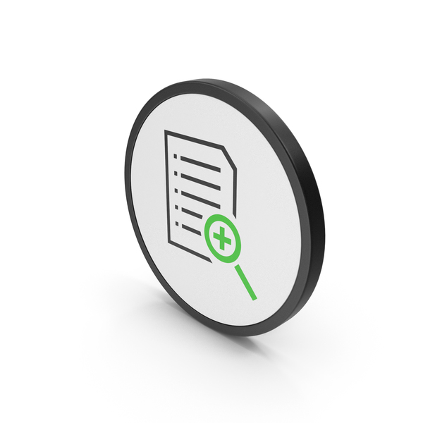 Icon Document File Zoom Green PNG & PSD Images