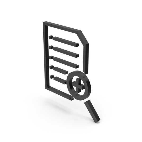 Symbol Document File Zoom Black PNG & PSD Images