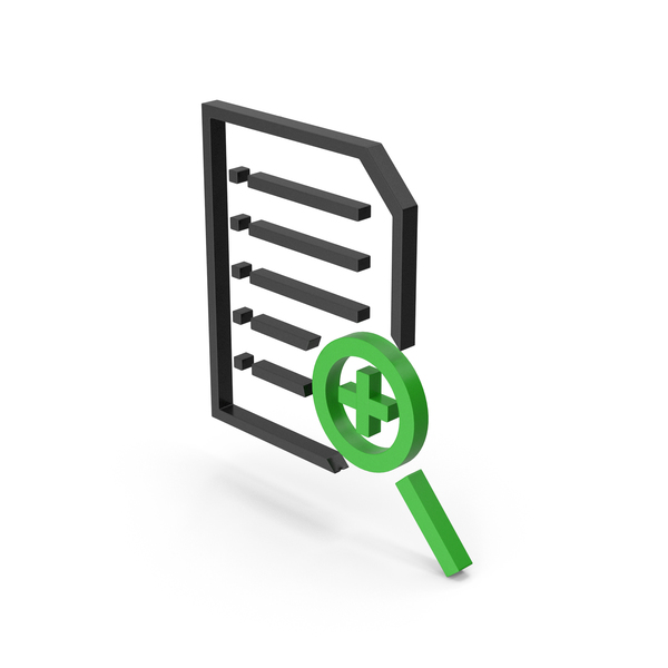 Symbol Document File Zoom Black Green PNG & PSD Images