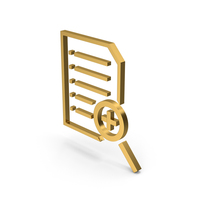 Symbol Document File Zoom Gold PNG & PSD Images