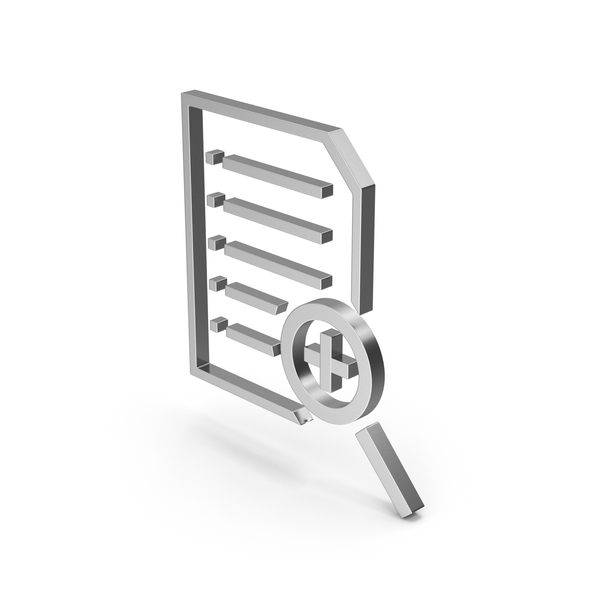 Symbol Document File Zoom Silver PNG & PSD Images