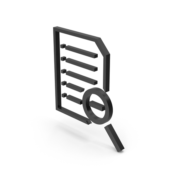 Symbol Document File Zoom Out Black PNG & PSD Images