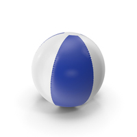 Blue and White Inflatable Beach Ball PNG & PSD Images