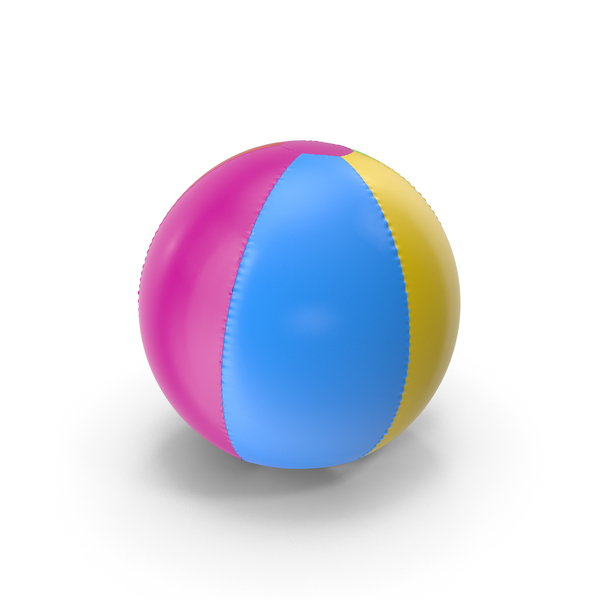 彩色充气海滩球PNG和PSD图像