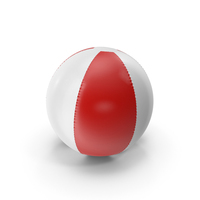 Red and White Inflatable Beach Ball PNG & PSD Images