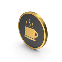 Gold Coffee Cup Icon PNG & PSD Images