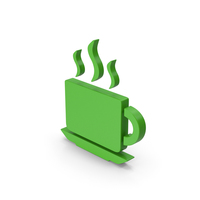 Coffee Cup Symbol Green PNG & PSD Images