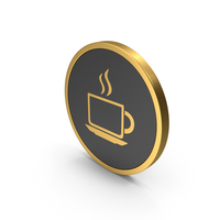 Coffee Cup Gold Icon PNG & PSD Images