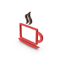 Symbol Coffee Cup Red PNG & PSD Images