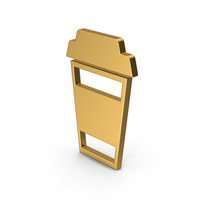 Symbol To Go Coffee Cup Gold PNG & PSD Images