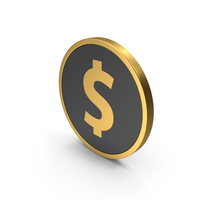 Gold Dollar Icon PNG & PSD Images
