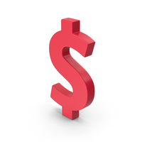 Red Dollar Symbol PNG & PSD Images