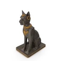 Egyptian Cat Statuette PNG & PSD Images