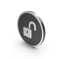 Silver Icon Unlocked Padlock PNG & PSD Images