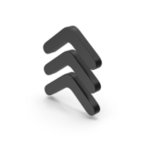 Symbol Three Arrows Black PNG & PSD Images