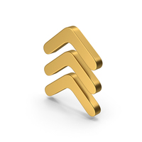 Symbol Three Arrows Gold PNG & PSD Images