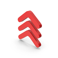 Symbol Three Arrows Red PNG & PSD Images